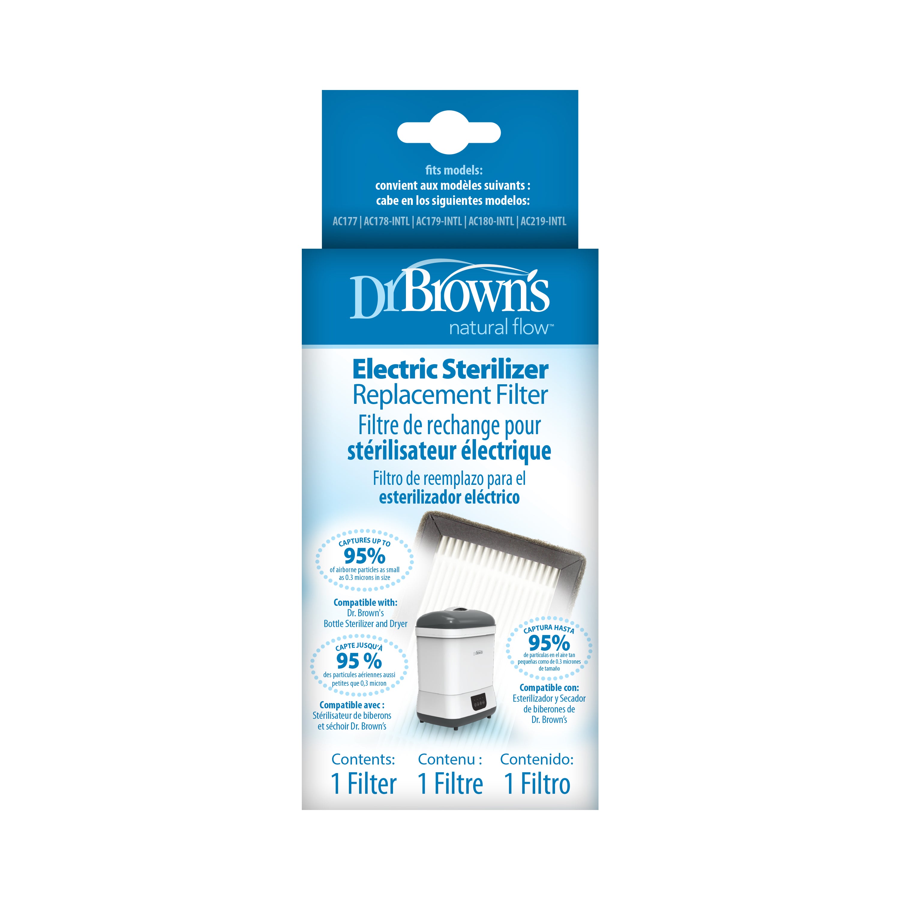 Replacement Air Filter for Sterilizer and Dryer, 1-Pack